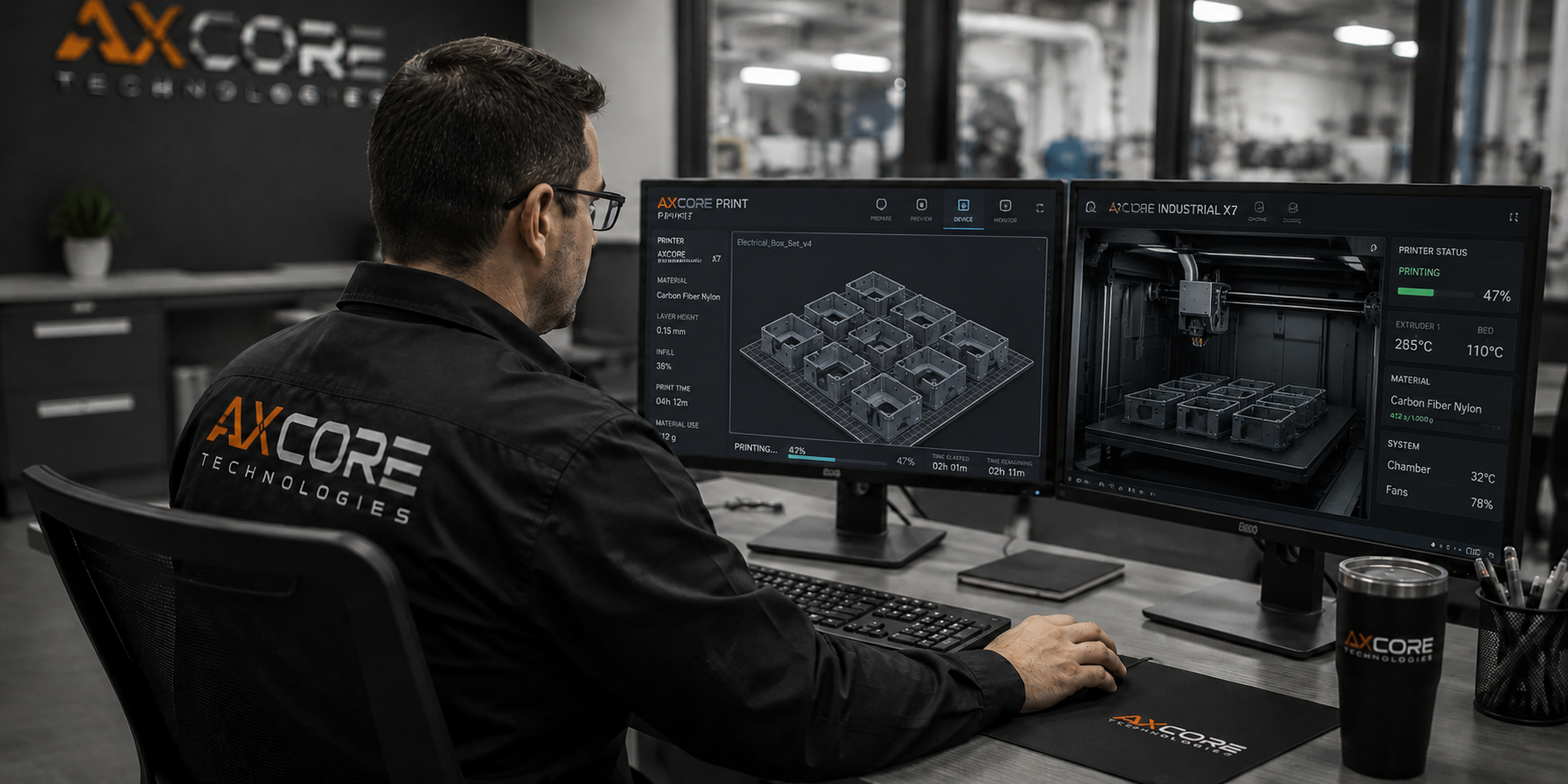 Resin 3D printing and custom manufacturing — AXCORE Custom Manufacturing